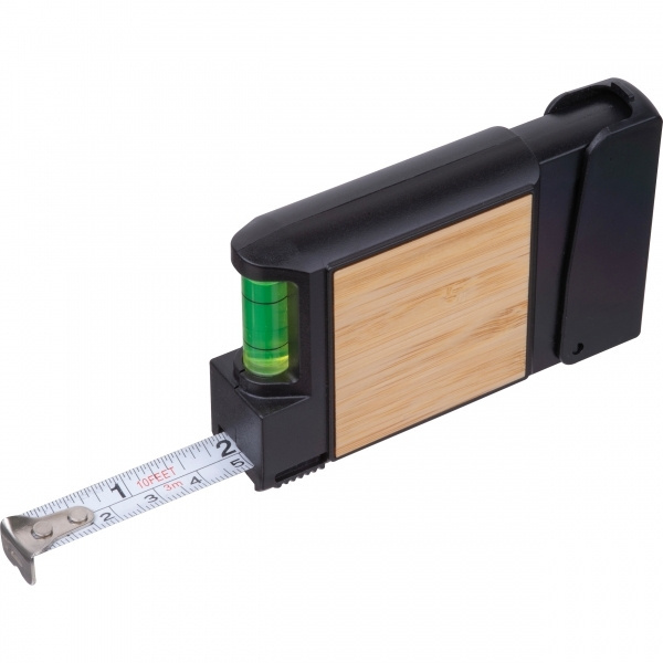 Logo trade promotional product photo of: 3-Meter Tape Measure with Level HALIFAX