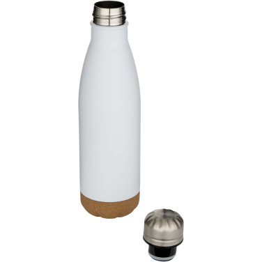 Logotrade promotional product picture of: Cove 500 ml double wall vacuum insulated stainless steel water bottle with cork details