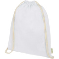 Odisha 140 g/m² OCS organic drawstring bag 5L, White