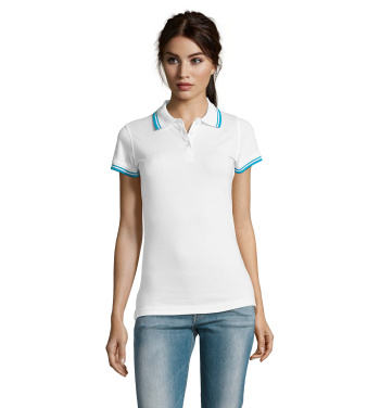 Logo trade corporate gifts picture of: PASADENA women polo 200g