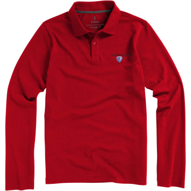 Logo trade promotional items image of: Oakville long sleeve men's polo