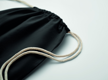 Logo trade promotional giveaways image of: Drawstring bag Fairtrade 180gr