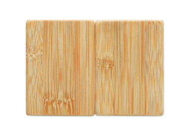 Logo trade corporate gifts image of: Bamboo salt & pepper set