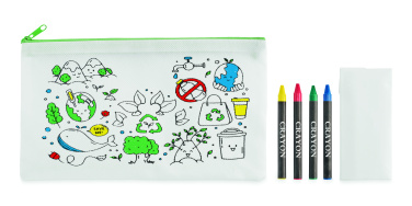 Logotrade corporate gifts photo of: Pencil case with 4 crayons