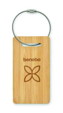 Logotrade promotional merchandise photo of: Bamboo luggage tag
