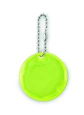 Round reflective keyring