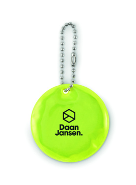 Logotrade promotional item picture of: Round reflective keyring