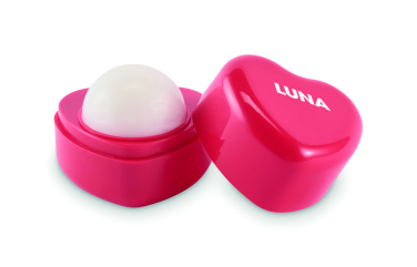 Logo trade promotional product photo of: Heart shape vegan lip balm