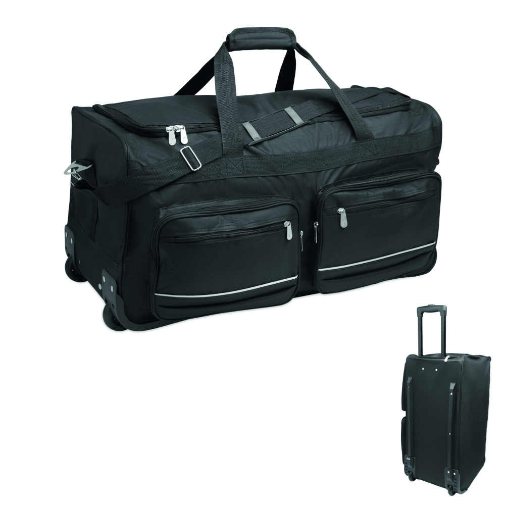 Logotrade promotional item picture of: Duffle bag trolley 600D RPET