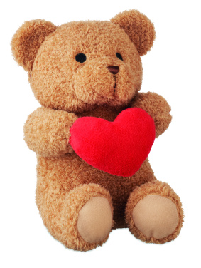 Logo trade corporate gift photo of: Teddy bear with heart 23cm