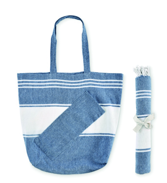 Logotrade promotional products photo of: Beach bag with hammam towel