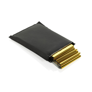 Logotrade corporate gift image of: Solra emergency blanket in RCS recycled RPET pouch