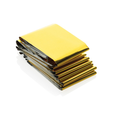 Logotrade promotional product image of: Solra emergency blanket in RCS recycled RPET pouch