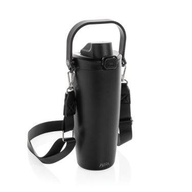 Logo trade promotional giveaways image of: Avira Ayala RCS re-steel duosip lockable crossbody tumbler
