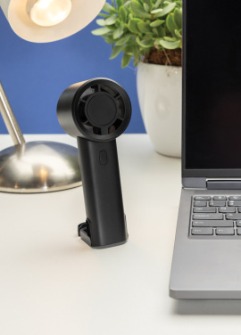 Logotrade promotional giveaway image of: Twist RCS recycled plastic re-chargeable portable fan