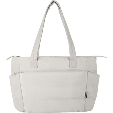 Logotrade promotional giveaway image of: Puffer 15.6" GRS recycled laptop tote bag 18L