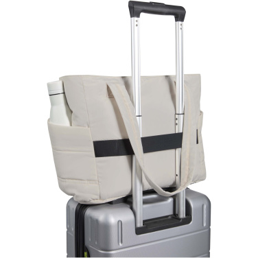 Logo trade promotional gifts image of: Puffer 15.6" GRS recycled laptop tote bag 18L