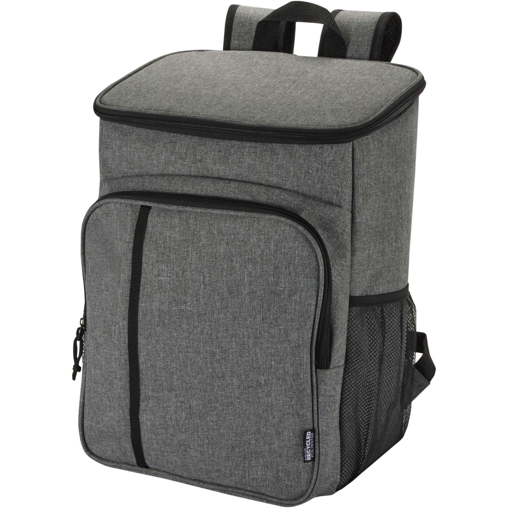 Logo trade corporate gifts picture of: Tundra GRS recycled picnic cooler backpack with cutlery set 20L