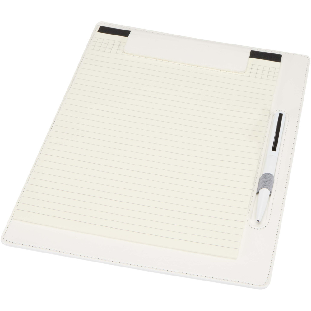 Logo trade business gift photo of: Clast A4 clipboard with magnetic closure and RCS recycled ballpoint pen (black ink)