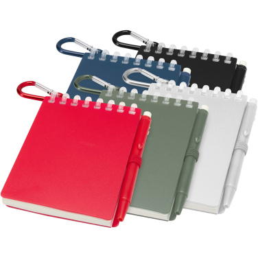 Logotrade promotional product image of: Lig Mini recycled outdoor soft cover notebook and ballpoint pen set (black ink)
