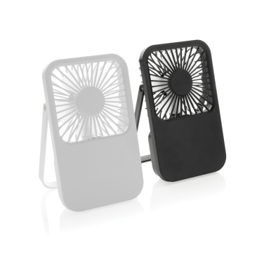 Logo trade business gift photo of: Aervina RCS recycled plastic re-chargeable desk fan