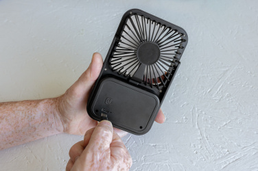 Logo trade promotional items picture of: Aervina RCS recycled plastic re-chargeable desk fan