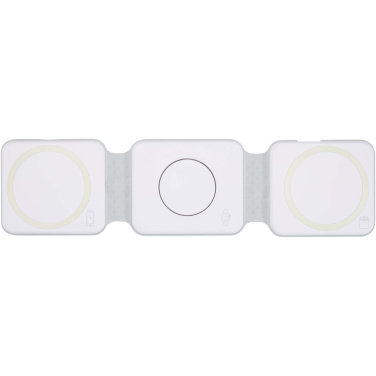 Logo trade advertising products picture of: Armus 3-in-1 15W recycled plastic foldable wireless charger
