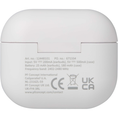 Logo trade promotional gifts picture of: Altais recycled plastic True Wireless Bluetooth® headset