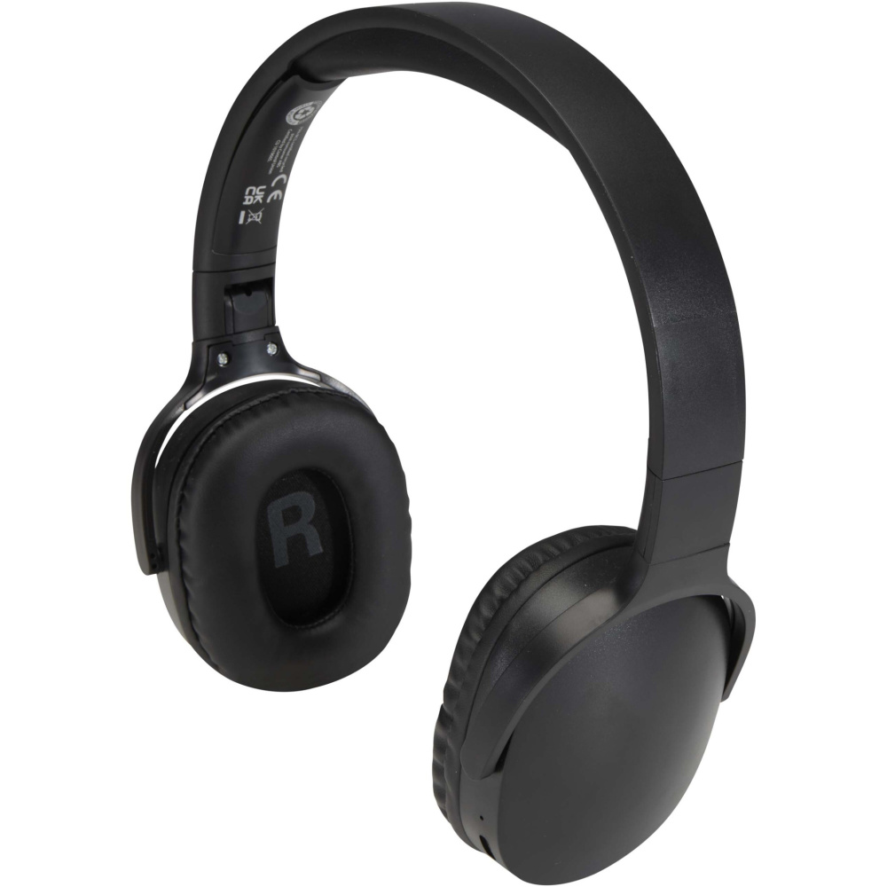 Logotrade advertising products photo of: Ancha recycled plastic over-ear wireless Bluetooth® headset