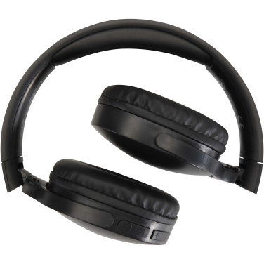 Logo trade promotional merchandise photo of: Ancha recycled plastic over-ear wireless Bluetooth® headset