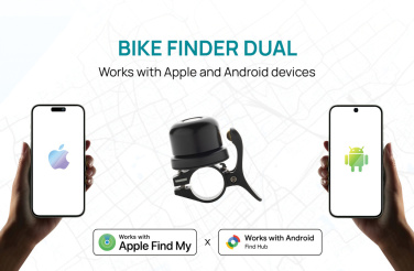 Logo trade advertising products image of: Bike finder Dual RCS bike bell with worldwide locating