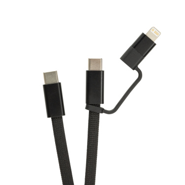 Logo trade corporate gifts image of: Arc RCS recycled Ultra-thin 60W 2 in 1 magnetic cable