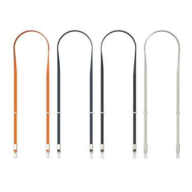 Logo trade corporate gifts image of: Nivo RCS recycled PET Crossbody lanyard