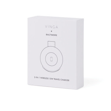 Logotrade promotional giveaways photo of: VINGA Baltimore RCS 2-in-1 Wireless 15W Travel Charger