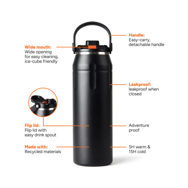Logotrade promotional merchandise image of: Nordic Drift Trail RCS Insulated sports bottle 940ml
