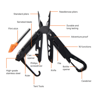 Logotrade advertising product image of: Nordic Drift Adventure Multi-function Pliers