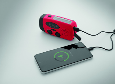 Logo trade promotional gifts picture of: Portable radio SOS with LED torch