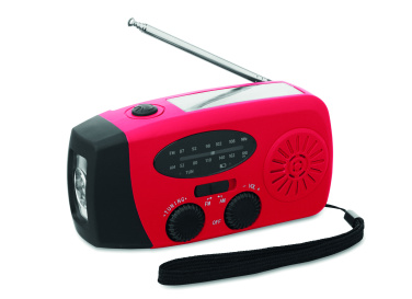 Logo trade promotional merchandise picture of: Portable radio SOS with LED torch