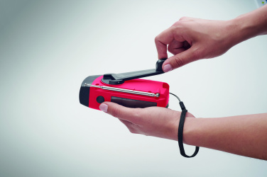 Logo trade promotional giveaways picture of: Portable radio SOS with LED torch