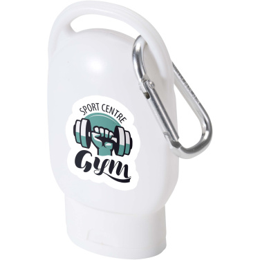 Logo trade promotional items picture of: Rosie SPF 30 suncream with carabiner