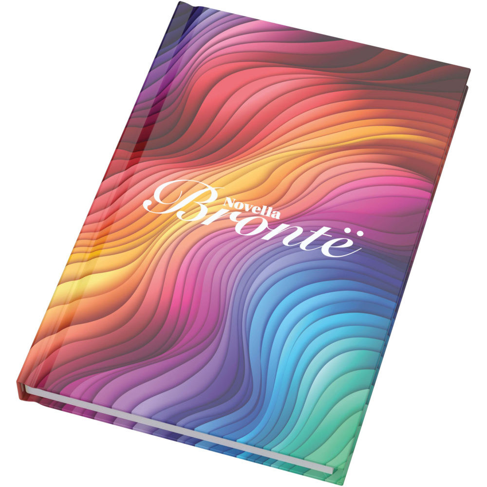 Logo trade promotional gifts picture of: Novella Brontë A5 glossy hard cover notebook - 100 sheets