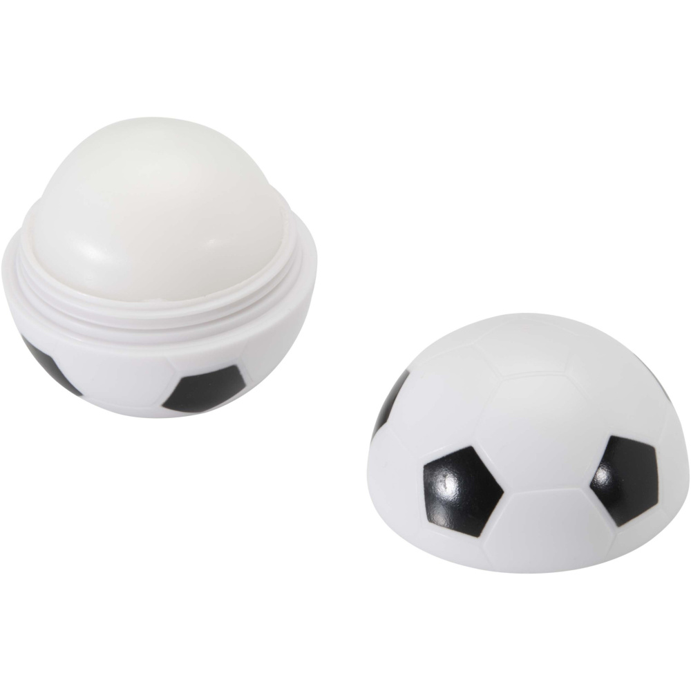 Logotrade promotional merchandise photo of: Zuri football-shaped vanilla lip balm with SPF 15