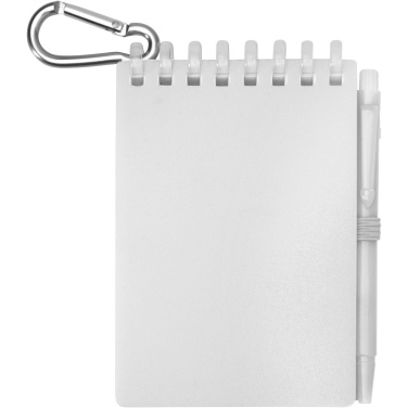 Logotrade promotional merchandise photo of: Lig Mini recycled outdoor soft cover notebook and ballpoint pen set (black ink)