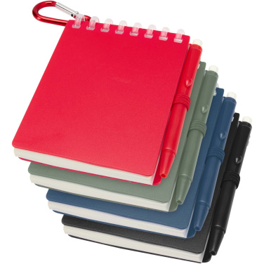 Logo trade promotional giveaways image of: Lig Mini recycled outdoor soft cover notebook and ballpoint pen set (black ink)