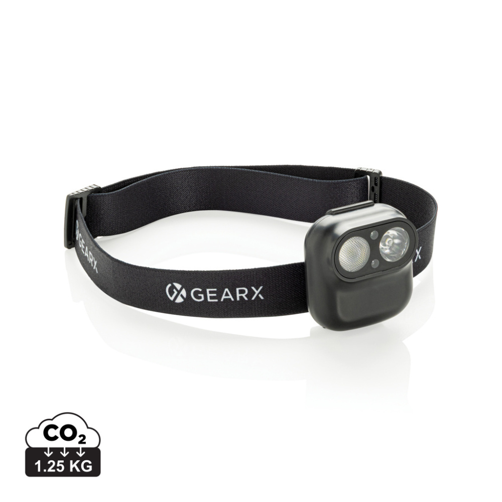 Logotrade promotional gift picture of: Gear X RCS rPlastic head torch with motion sensor