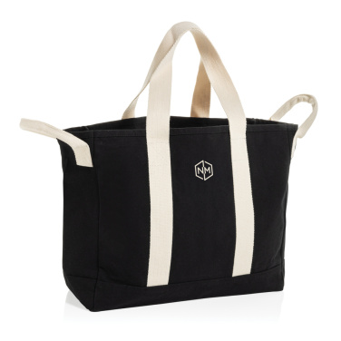 Logo trade advertising product photo of: BEAU AWARE™ Beach bag 400gsm recycled canvas, with side hand