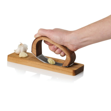Logotrade promotional gift picture of: AdHoc RoccaAlio Garlic press with chopping board