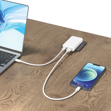 Logotrade promotional products photo of: Fluxo RCS 65W flat GAN charger with universal connectors