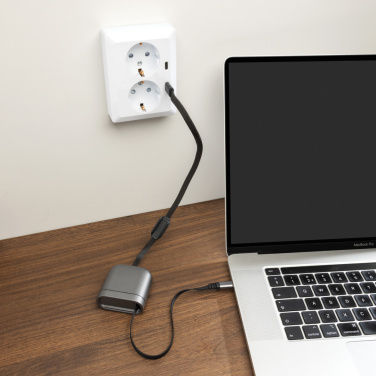 Logotrade promotional products photo of: Spira RCS recycled retractable 100W fast charging cable