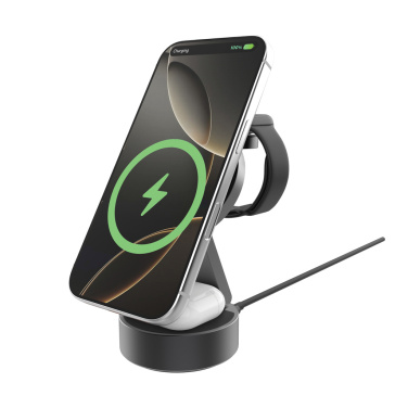 Logotrade promotional giveaway image of: Quantum RCS 25W ultra-fast wireless 3-in-1 charger